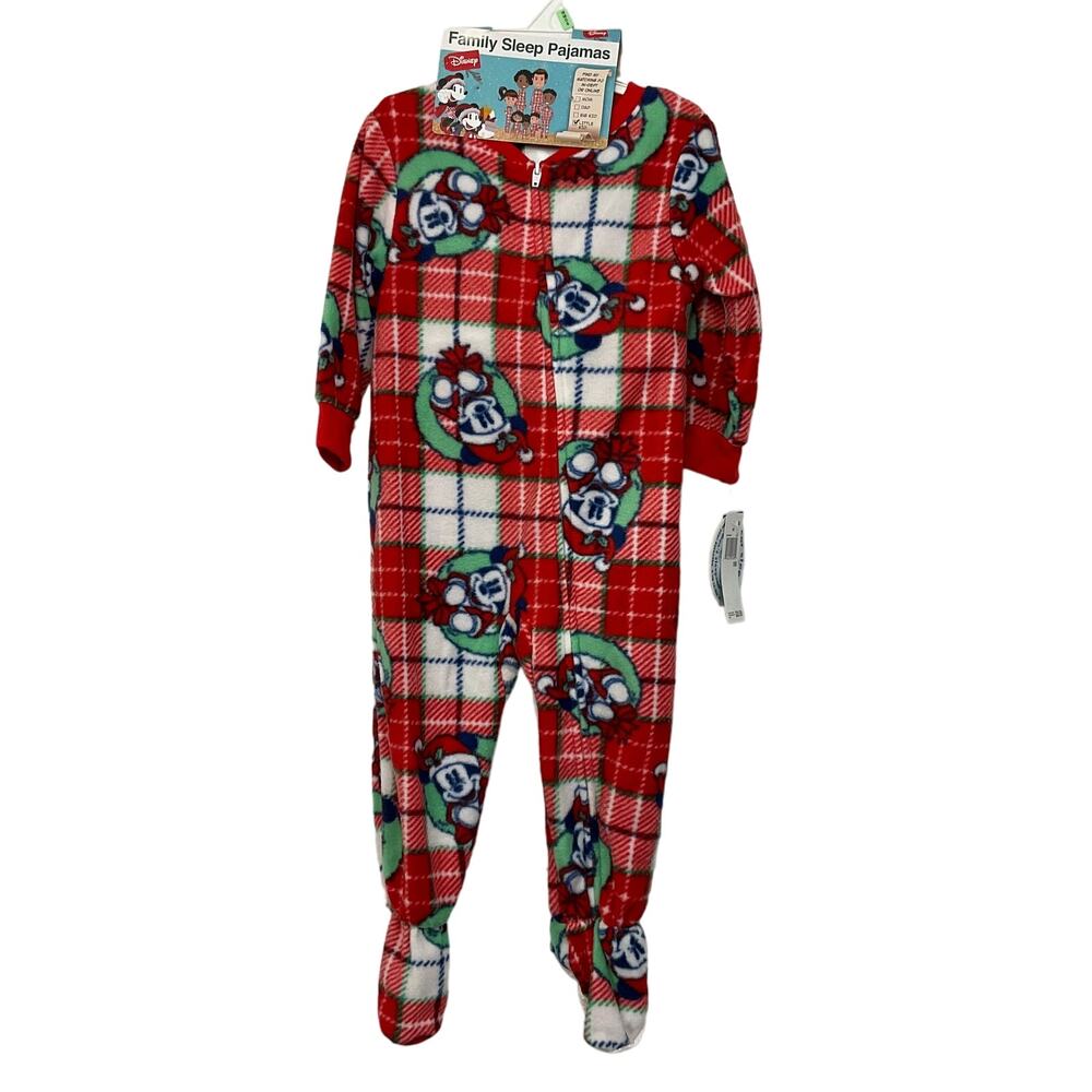 Disney Baby’s Mickey Mouse Red Christmas One Piece Pajamas Size 18M